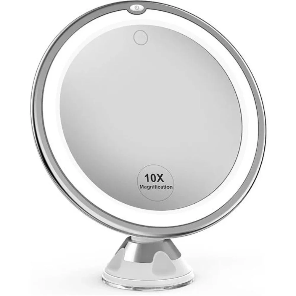 Upgraded 10x Magnifying Lighted Makeup Mirror with TouchControl,Powerful Locking